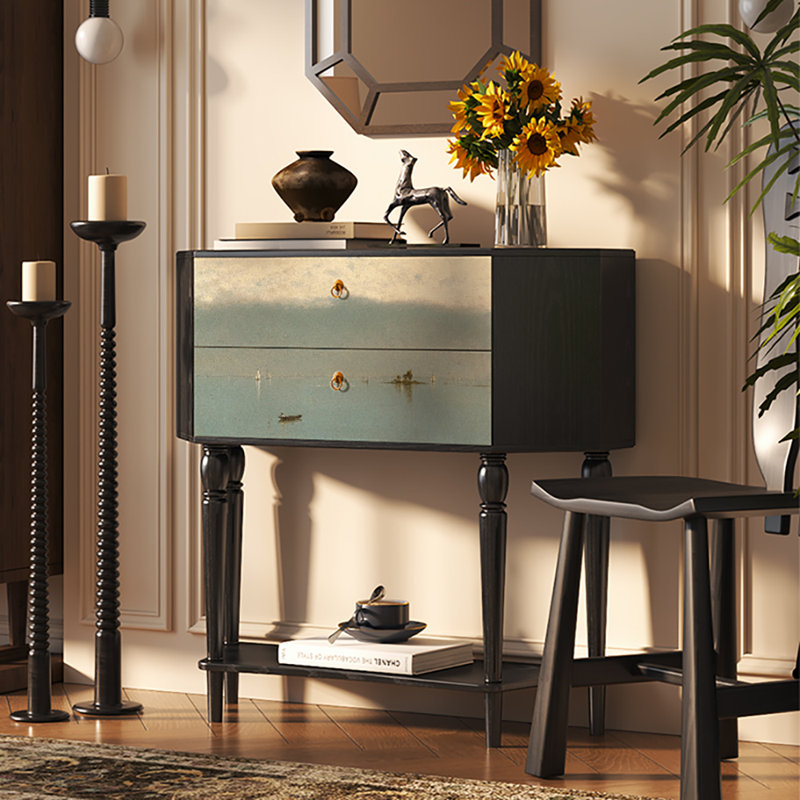 Buffet 33,5 "de style rétro, Noir