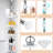 Upgrade Sturdy Shower Caddy Tension Pole - Silver - 4-Tier Adjustable Corner Organizer, 18/8 Stainless Steel, Rustproof Bathroom Shelf For Shampoo & Accessories