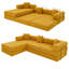 Canapé modulaire réversible en velours côtelé Boneless - canapé-lit convertible 5-en-1, grand lit sans assemblage-1269971082
