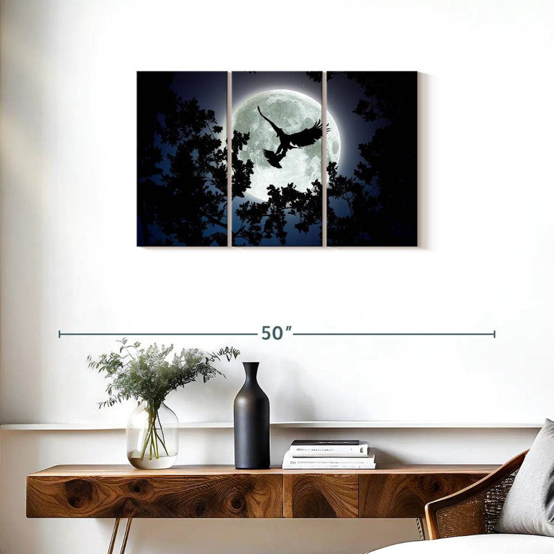 Brampt Night Hunting Eagle, 20" H x 33" W