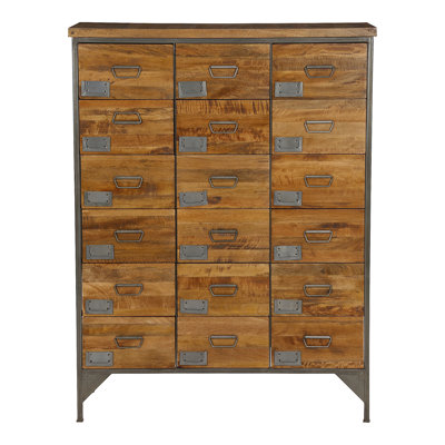 Mignon Solid Wood 103.5cm W 18 - Drawer Chest of Drawers