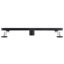 FINE FIXTURES Drain de douche linéaire de 32 pouces, insert et grille 2-en-1, bord arrondi, acier inoxydable de calibre 10, sortie centrale, crépine incluse-126703192