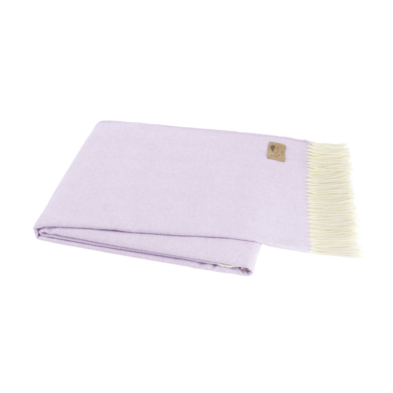 Italian Herringbone Throw Blanket, Lilac