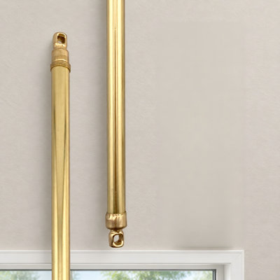 Brass-finish swivel sash rod Set of 2 includes 2 Rods, each adjustable from 21-38in. / 21-38 Inches; hardware is included for easy installation on doors, windows, and sidelights.