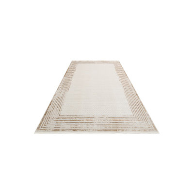 Rimer Rectangle Geometric Viscose Indoor / Outdoor Area Rug