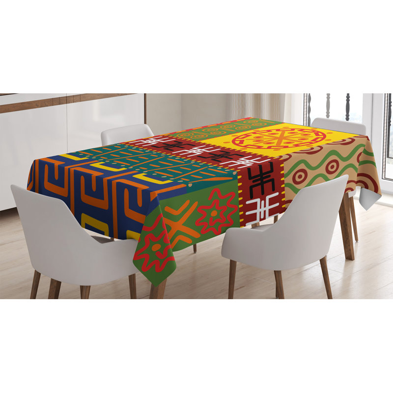 Abstract Tablecloth, 90" L x 60" W