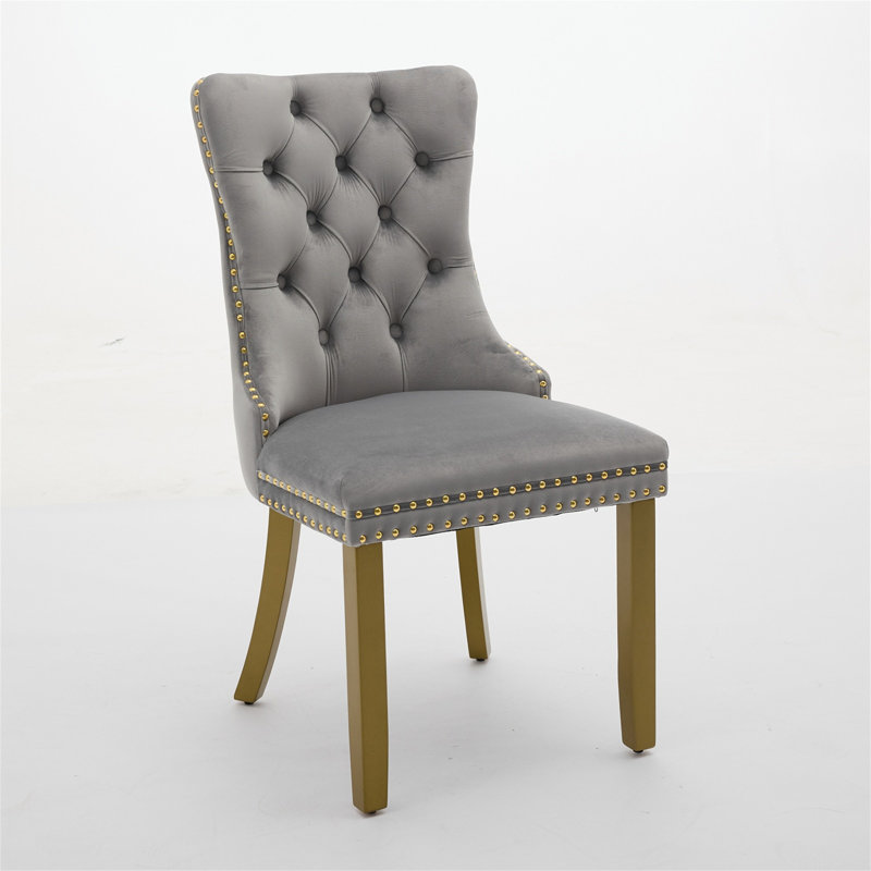 Chaise de salle à manger, Gris clair