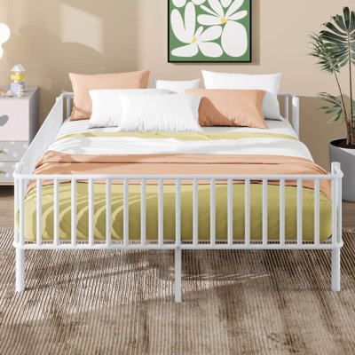 Metal Daybed, Sturdy Steel Slat Support Daybed, No Box Spring Needed