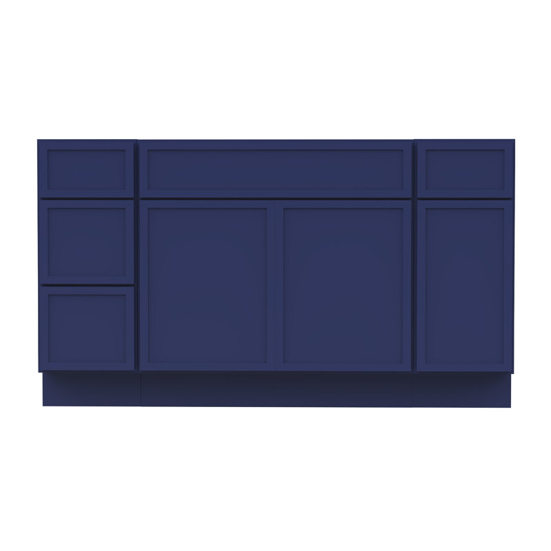 Base de meuble-lavabo simple 57 po seulement, Bleu