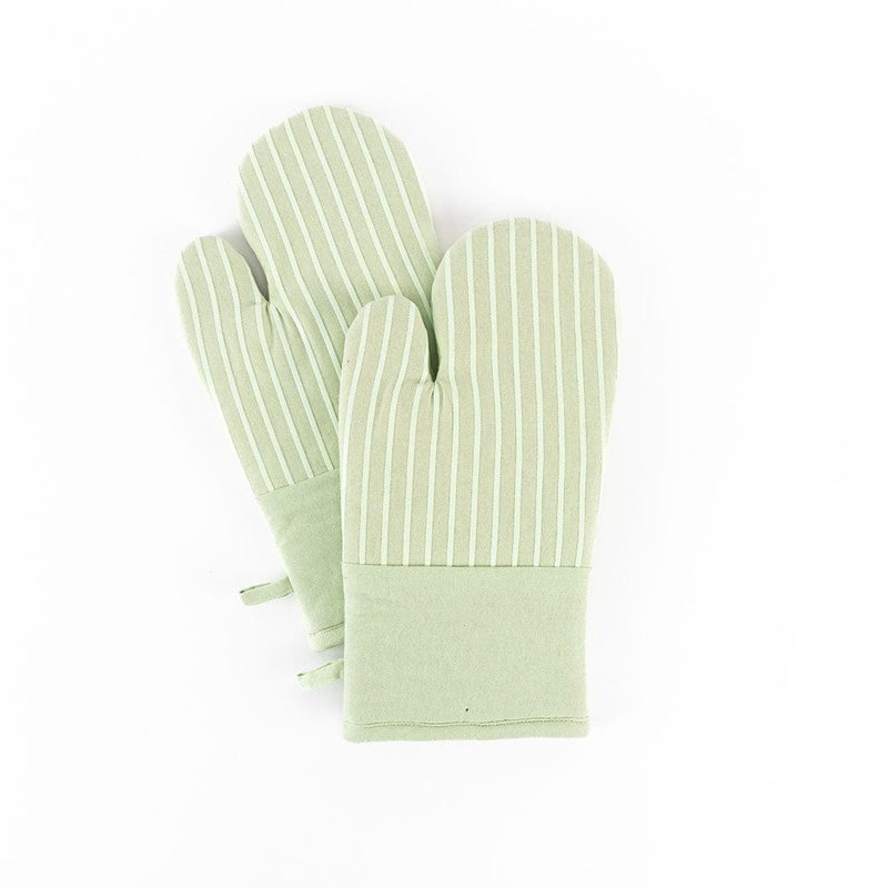 Premium Solid Oven Mitts, Green