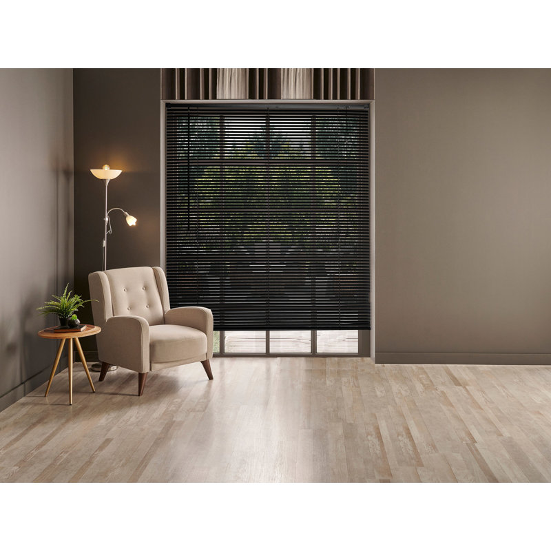 25mm PVC Venetian Roller Blinds Windows Blind, Black, 160cm L x 180cm W
