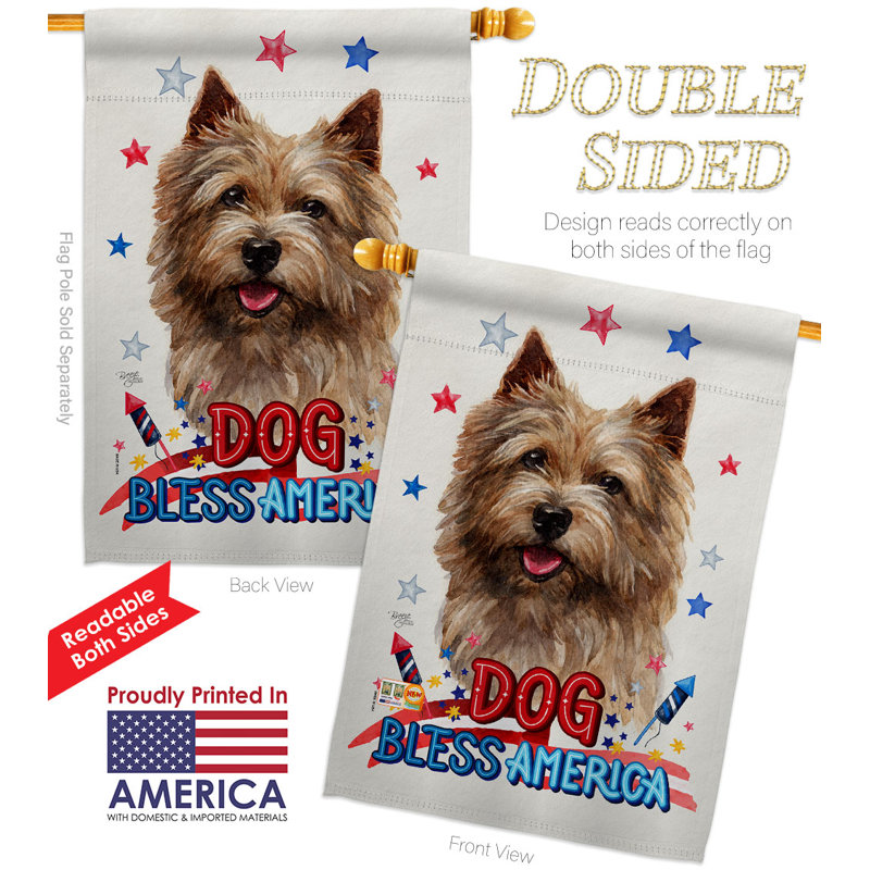 Drapeau de maison Patriotic Norwich Terrier