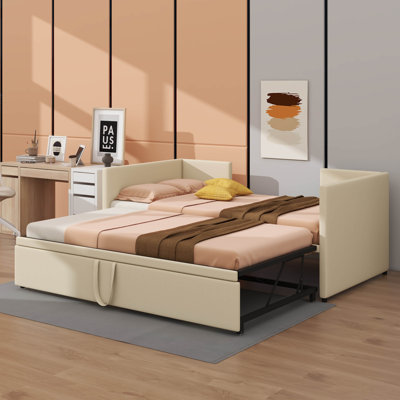 Cozy Twin Upholstered Stanmore With Convenient Pop-Up Trundle
