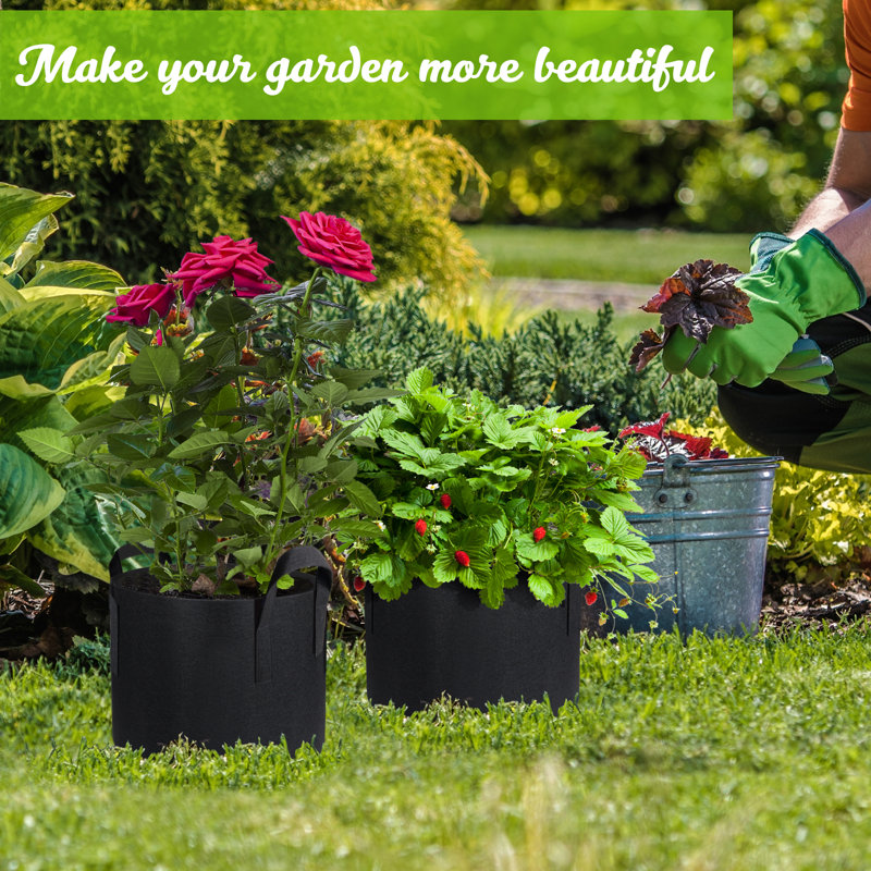 Jardinière en tissu non tissé Darkiel, H 5,91 po x l 7,09 po x P 7,09 po