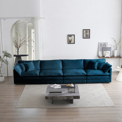 Canapé modulaire en tissu chenille 4 places Free Combination