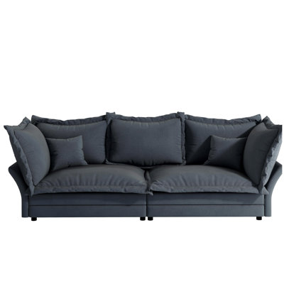 Canapé convertible confortable avec coussins moelleux et composants amovibles pour une utilisation polyvalente