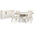 Rigsby Extendable 54" Round Dining Table With 4 Side Chairs And Server