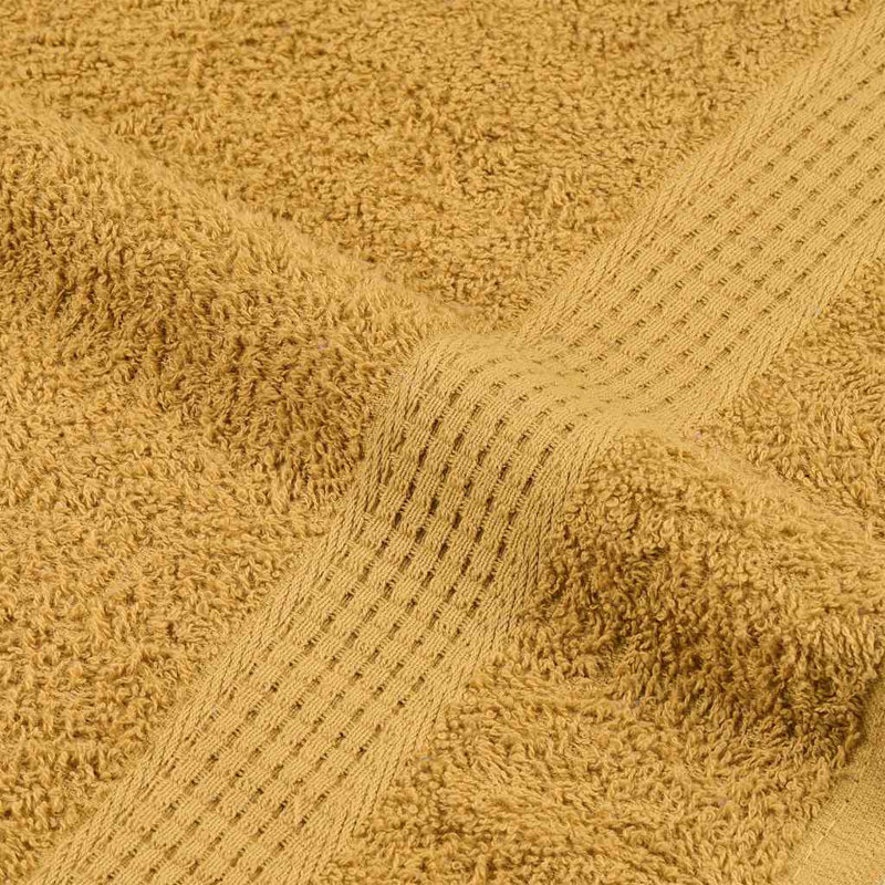 Rechell 100% Cotton Bath Towels - Set of 10, Gold
