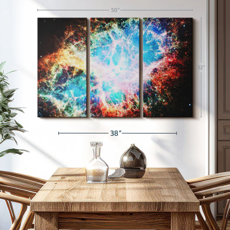 Espace «Reproduction sur toile de nébuleuse éthérée» sur, H 32 po x l 50 po