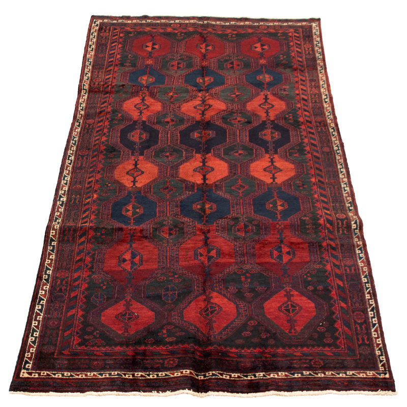Tapis de couloir en Tapis décoratif laine noué à la main de conception unique 4 pi 7 po x 10 pi 4 po Brackins