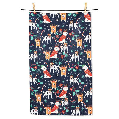 Serviette de cuisine Holiday Dogs