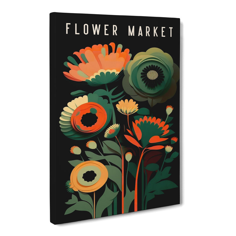 Contemporary Flower Market Exhibition No.13 - Wrapped Canvas