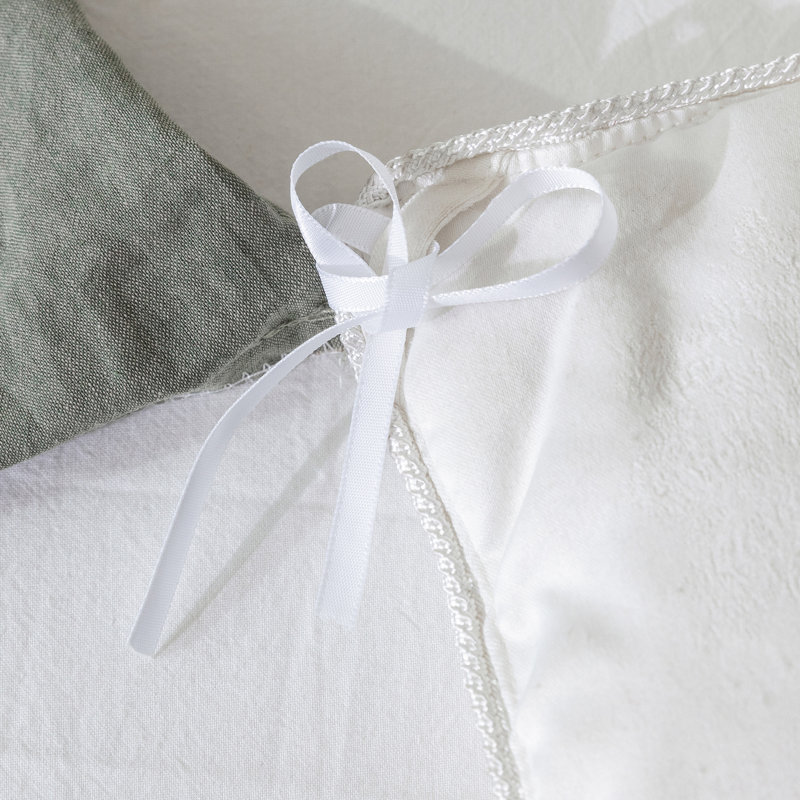 Cotton Duvet Cover With Check Pattern – Soft, Lightweight, Naturally Wrinkled, Cozy Bedroom Comfort