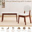 Ensemble de table à manger 47 po pour 6 personnes, table de cuisine en bois massif avec banc et 4 chaises avec dossier rembourré-62113197-62113202