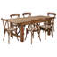 Ensemble de table de ferme pliante rustique Aylar avec chaises Ã  dossier croisÃ© et coussins-1790253920-1863064629
