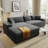 Mirod Large Sectional Sofa With Thick Cushions, And Builtin Cup Holders & Charging Ports-1875209724