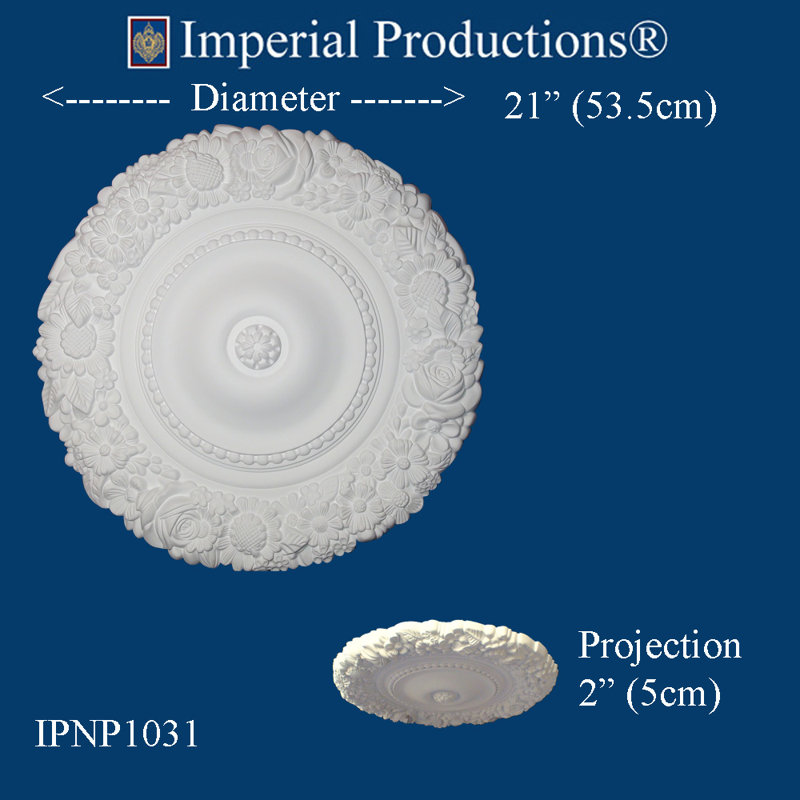 Médaillon de plafond H 21 po x l 21 po x P 2 po