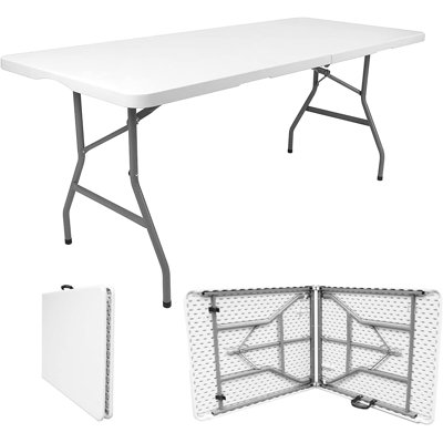 ROYALFORD 6ft Heavy Duty Folding Table - Portable & Compact Foldable Table - Ideal Folding Table for Picnic, Catering, Garden, Camping Table, Pasting, Crafting, Party, BBQ Market
