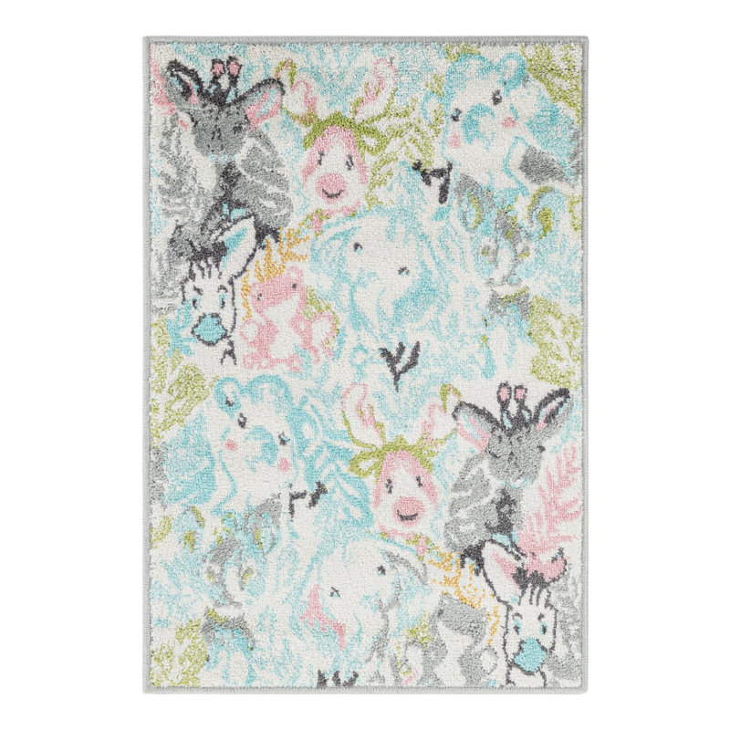 Unique Loom Peekaboo Whimsy Kids Rug, Rectangle 2'2" x 3'1"