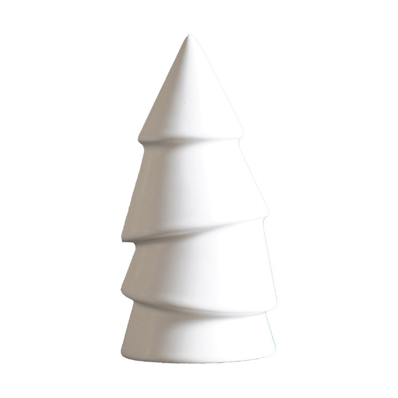 Ceramic Sculpture, White, 5.51'' H x 2.76'' W x 2.76'' D