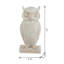 Figurine en polyrésine hibou - 6 po x 5,5 po x 12 po
