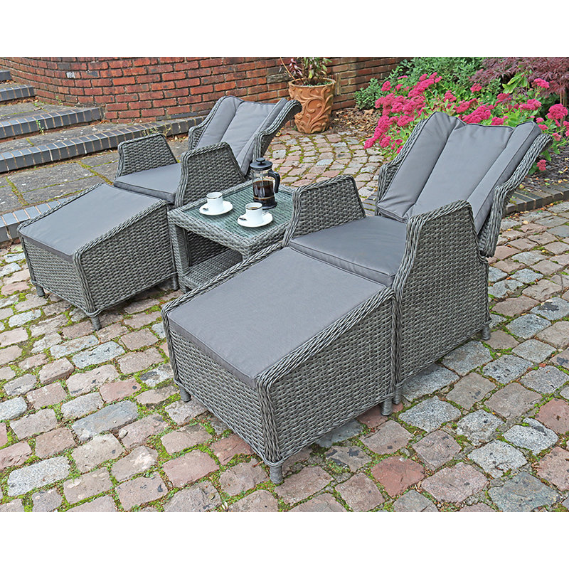 Relaxer Set- 2 PCS Airpumped Chair + 2pcs Footrest + 1pc 60*60 Side table