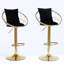 2 chaises de bar en velours noir, rotation à 360 degrés, hauteur réglable, sophistiquée pour la salle à manger et le pivot, siège repas