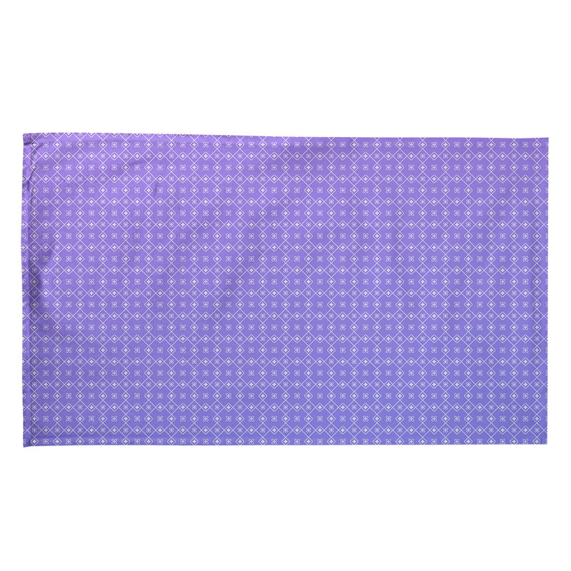 Serviette à thé à motif napperon, Polyester sergé, Violet