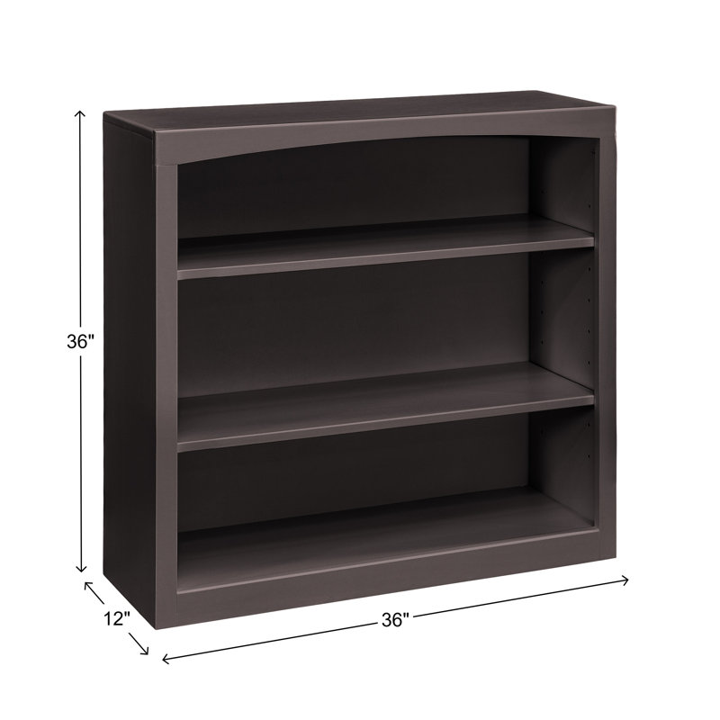 Bibliothèque classique Ossy, (3 tablettes) H 36 po x l 36 po x P 12 po, Noir uni