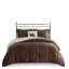 Édredon Cozy King - pour mélanger des taies décoratives de l 20 po x L 36 po, un coussin d'ambiance de détente de 18 po de largeur brun, lavable à la machine, l édredon de l 102 po-131212854-131212856