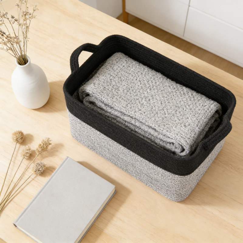 Large Woven Storage Basket For Blankets, Toys, And Laundry, Multi-Purpose Organizer Bin With Handles For Living Room, Bedroom, Or Nursery