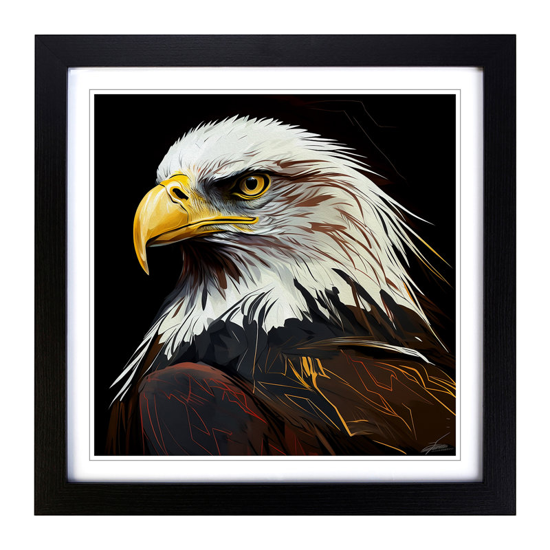 Single Picture Frame Print on Wood, Black