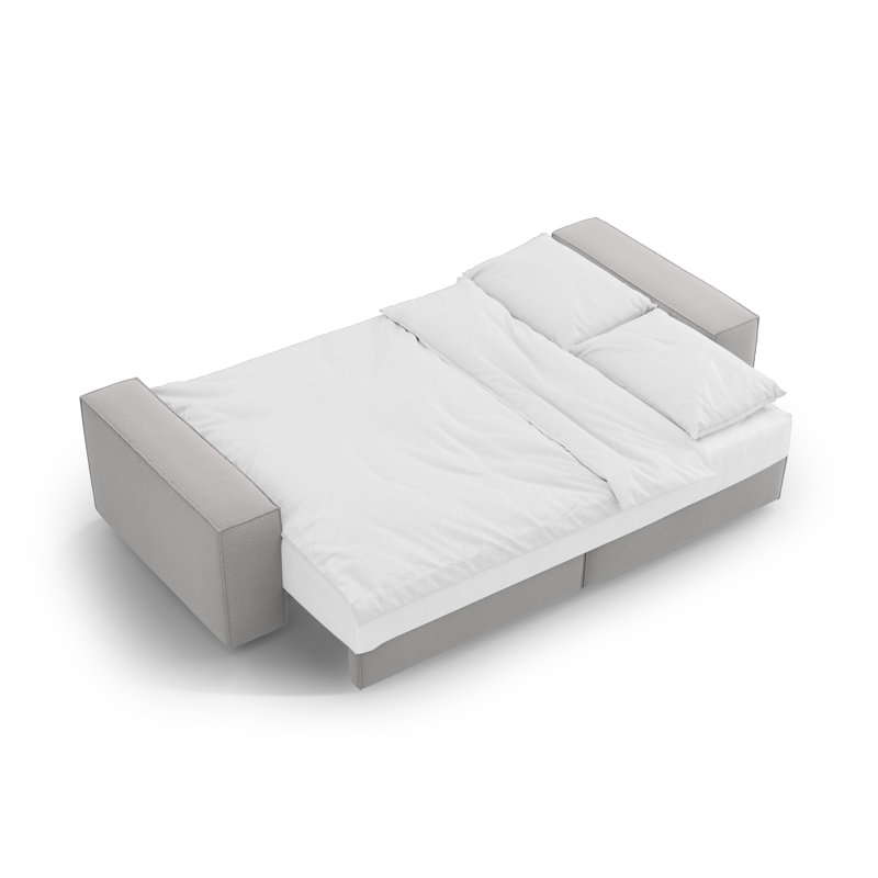 Biles 3 Seater Sofa Bed, Light Grey