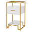 Glass Top Trestle End Table
