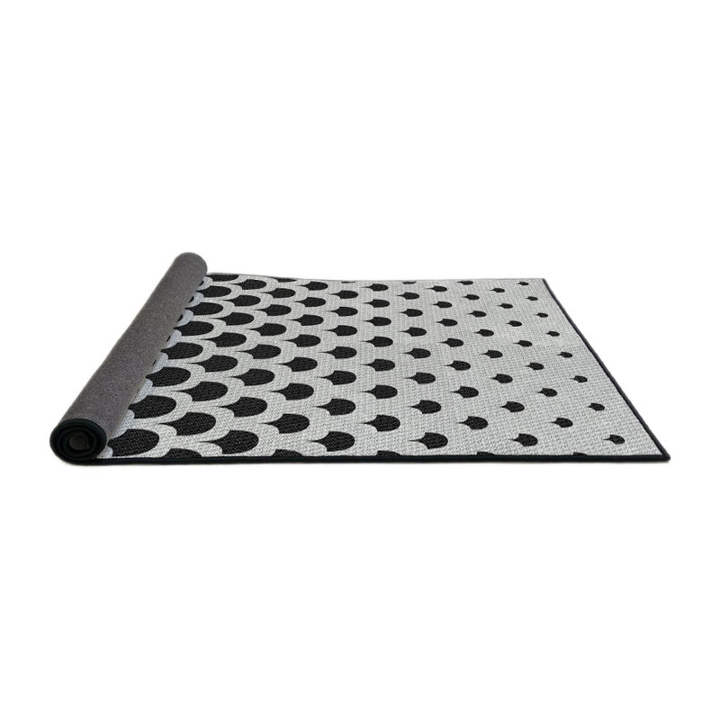 Tapis décoratif à motifs noir/gris Jahn, Rond 4 pi