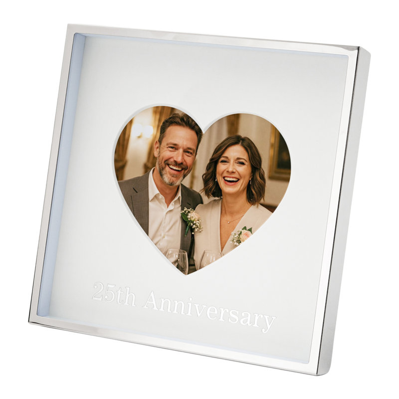 Silver Metal Picture Frame with Mat