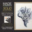 Bleu antique Coral III, reproduction encadrée - bois massif-1054676208