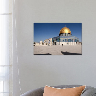 Town Square, Dome Of The Rock, Temple Mount, Jerusalem, Israel #2 - Wrapped Canvas Print