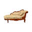 Fauteuil de princesse en bois brun 70,08 po style américain