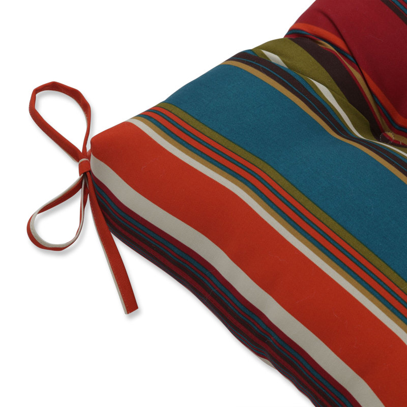 Coussin de siège intérieur / extérieur Crosthaiti, L 60 po, Bleu